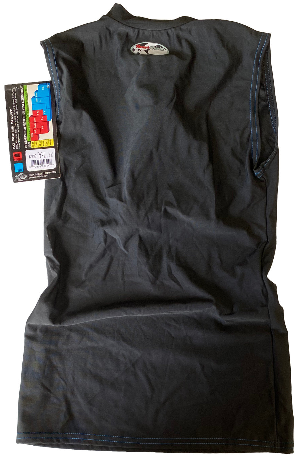 BASEBALL HEART SHIELD Chest Guard Vest Shirt YOUTH LARGE XO Athletic w/ $39 TAG!