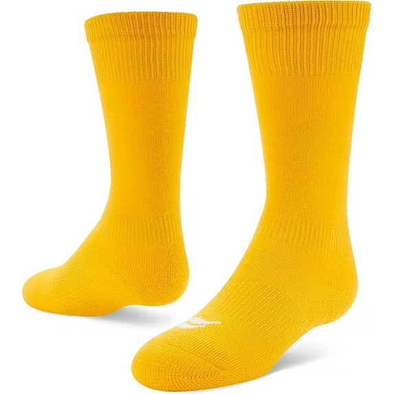 New SOF SOLE Yellow BASEBALL SOCKS 2 PAIR Pack YOUTH XS Sizes 5 ~ 9 1/2