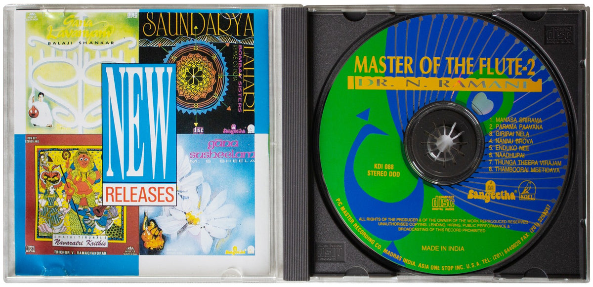 DR. N. RAMANI Master Of The Flute 2 CD Carnatic Indian Classical Music 1997 RARE