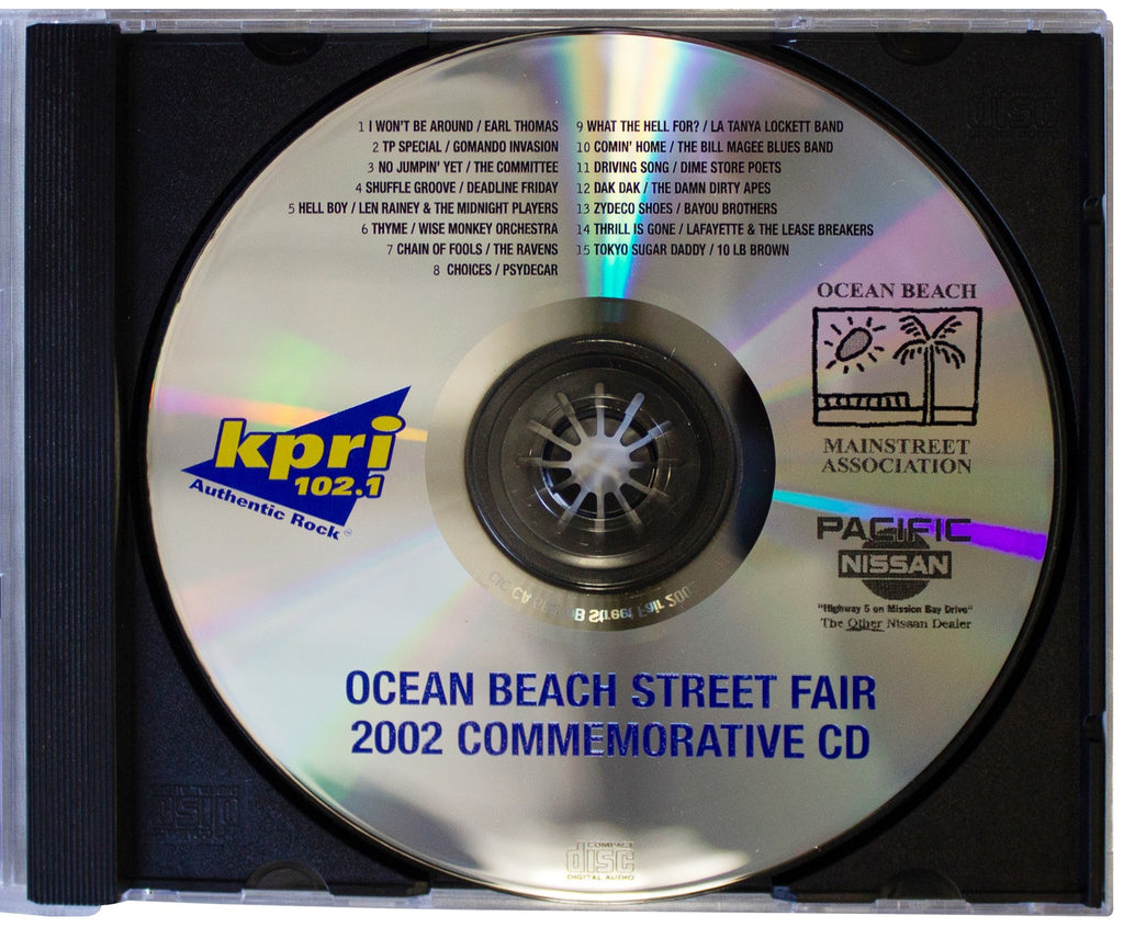 OCEAN BEACH STREET FAIR 2002 CD OOP San Diego Bands KPRI 102.1 Compilation RARE!