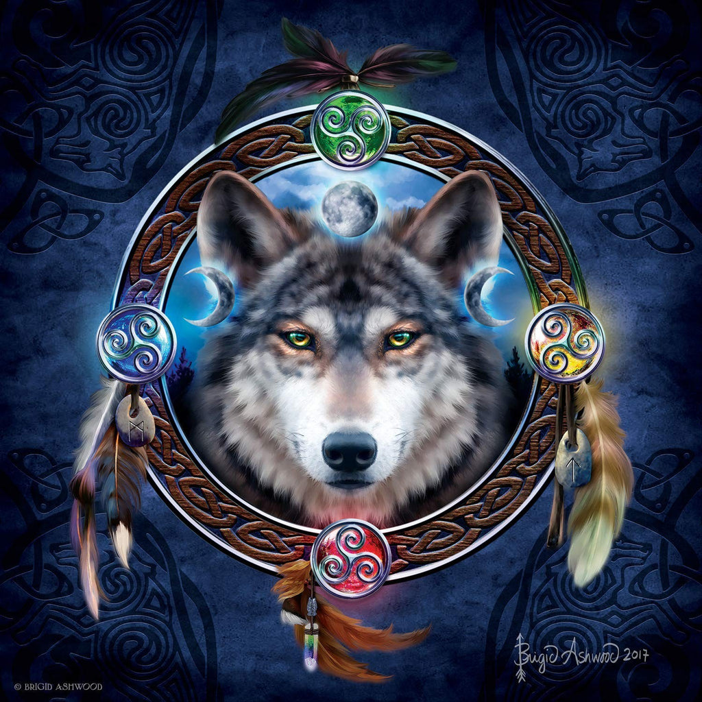 CELTIC WOLF GUIDE 1000 Piece JIGSAW PUZZLE by Brigid Ashwood SunsOut SEALED NEW!