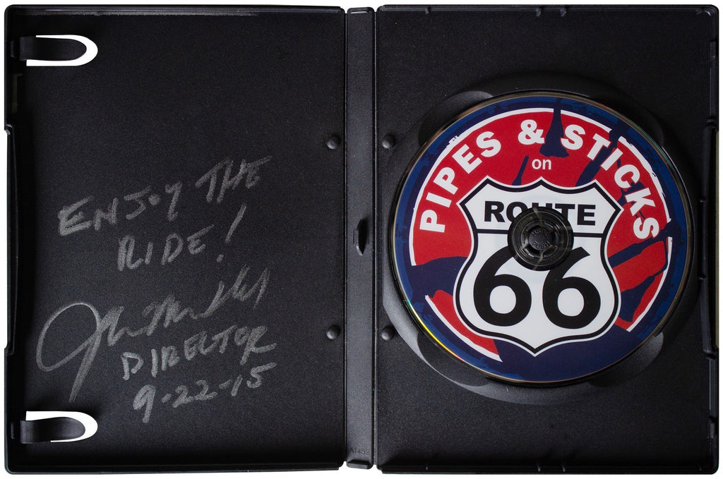 PIPES & STICKS ON ROUTE 66 DVD SIGNED By Director John McDonald ! Bagpipe Music