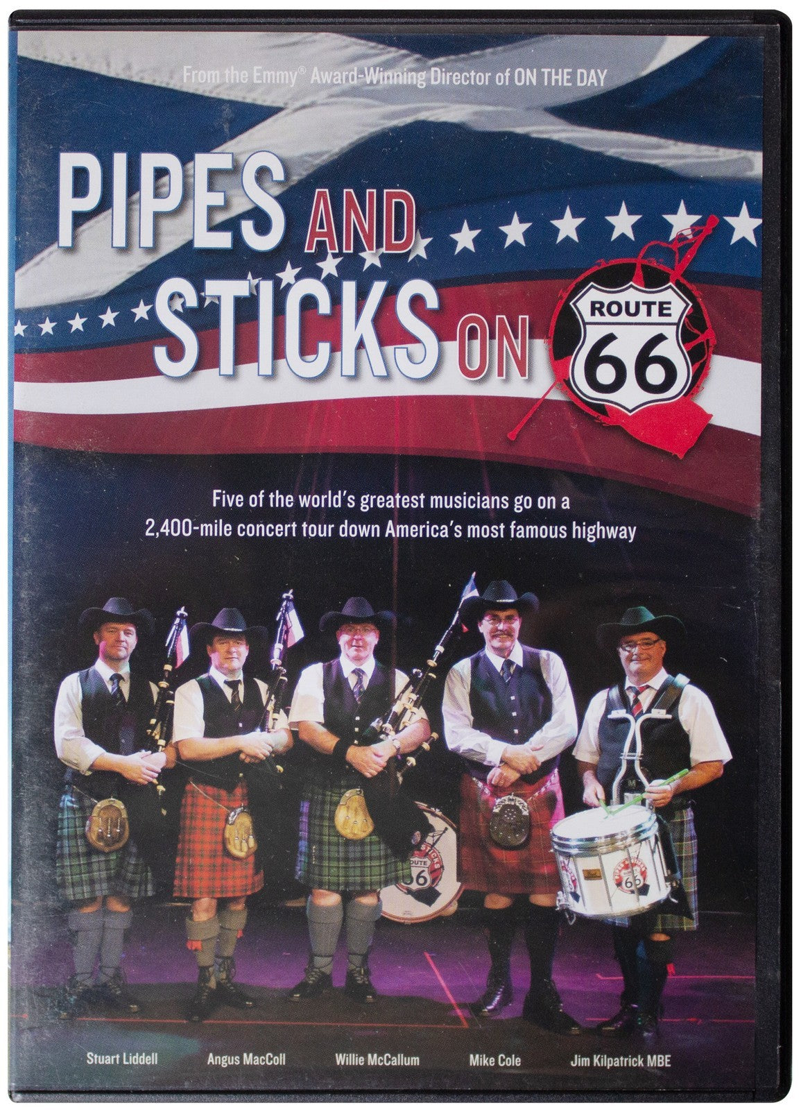 PIPES & STICKS ON ROUTE 66 DVD SIGNED By Director John McDonald ! Bagpipe Music