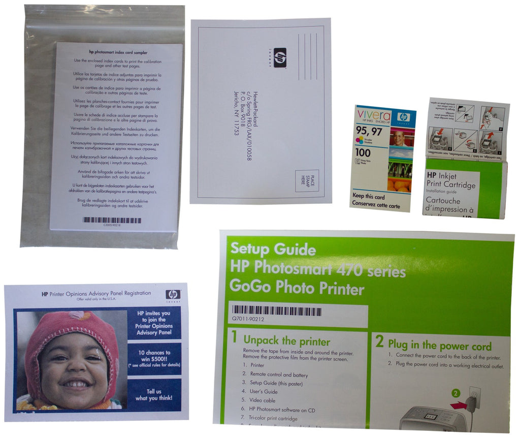 HP Photosmart 475 Digital Photo INKJET PRINTER Hewlett-Packard For 4x6 & 5x7 CIB