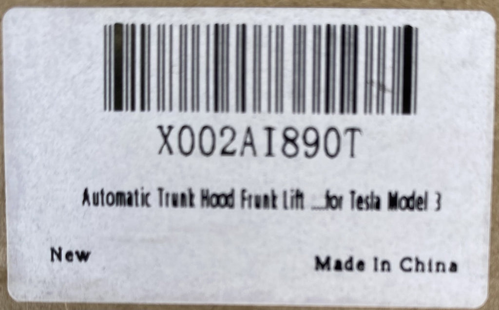 TESLA MODEL 3 TRUNK HOOD LIFT Automatic Support Struts For 2017-2023 Cars NIB !
