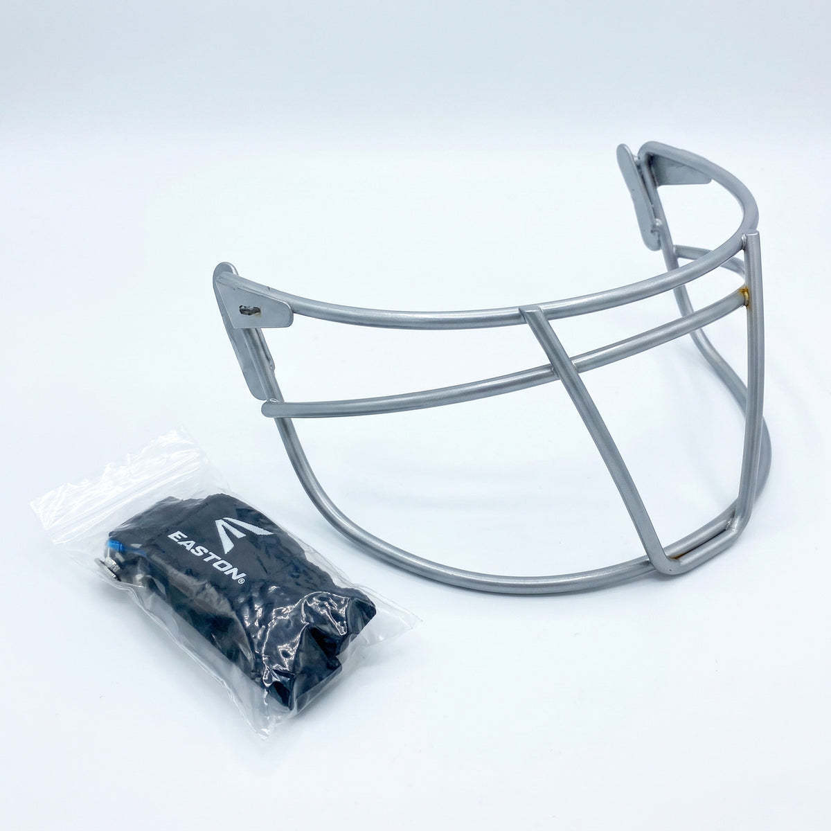 EASTON FACE GUARD w/ CHIN STRAP & HARDWARE For Softball Batting Helmet | Silver
