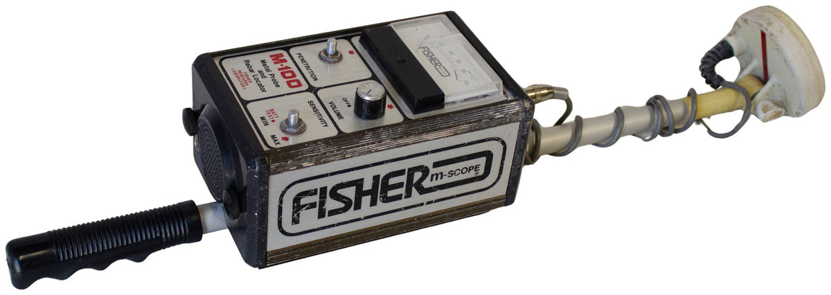 FISHER M-SCOPE M-100 Metal Detector REBAR LOCATOR Probes Thru Concrete VTG 80s