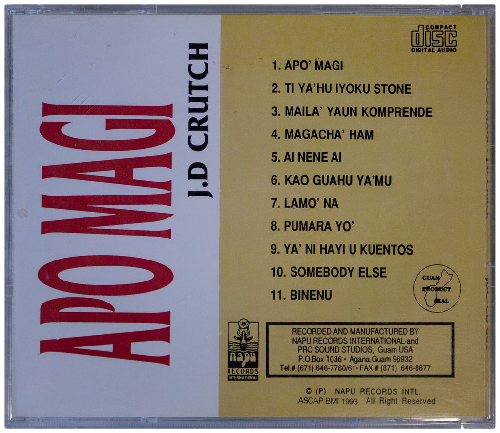 J.D. CRUTCH Apo Magi CD-R 2001 GUAM Chamorro Island Music RARE AKA Joe Crutch