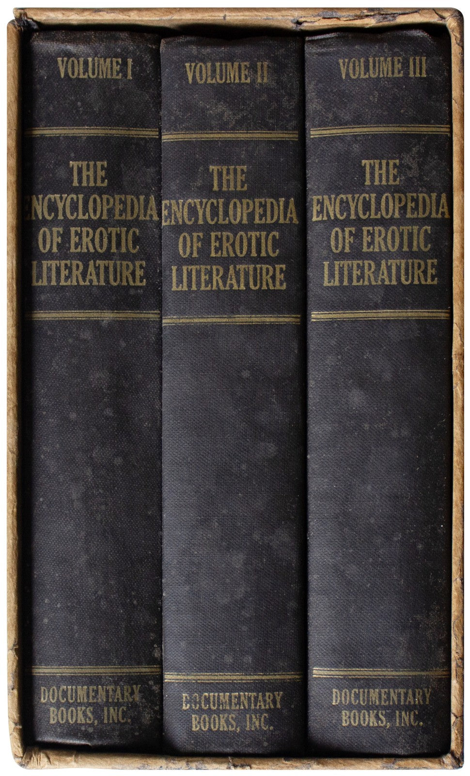 VTG 60s ENCYCLOPEDIA OF EROTIC LITERATURE 3 Vol SET Hardbacks In Slipcase 1962