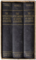 VTG 60s ENCYCLOPEDIA OF EROTIC LITERATURE 3 Vol SET Hardbacks In Slipcase 1962