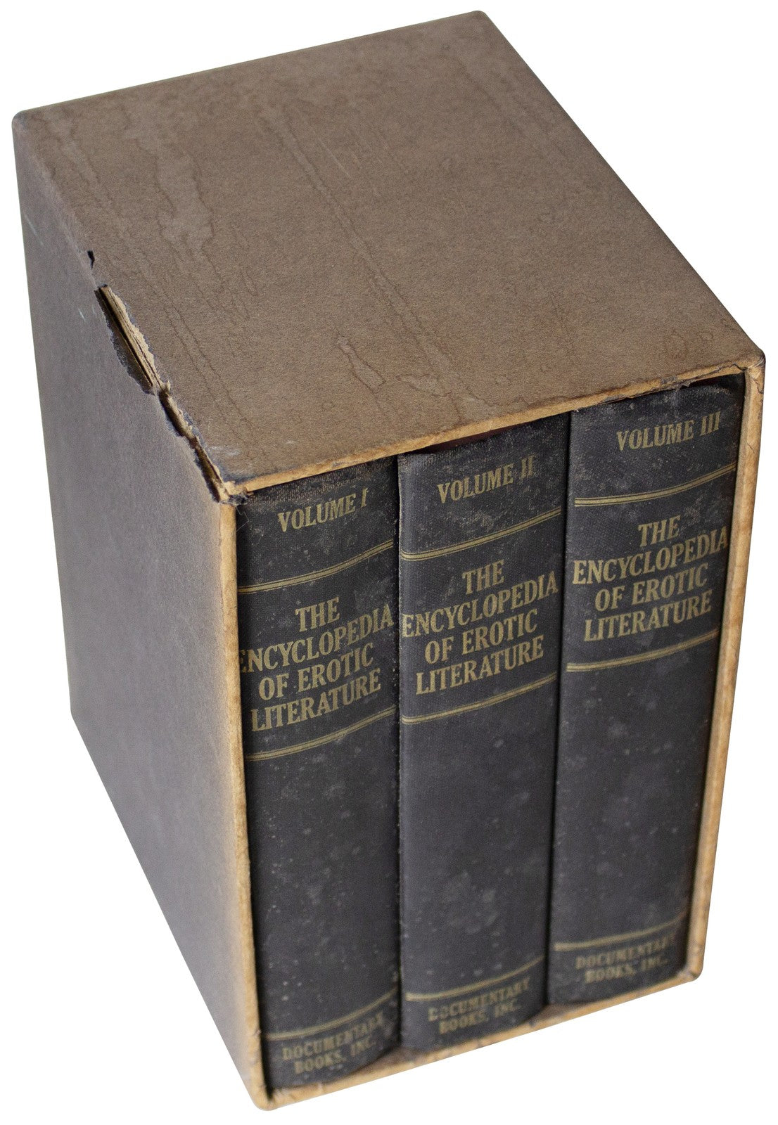 VTG 60s ENCYCLOPEDIA OF EROTIC LITERATURE 3 Vol SET Hardbacks In Slipcase 1962