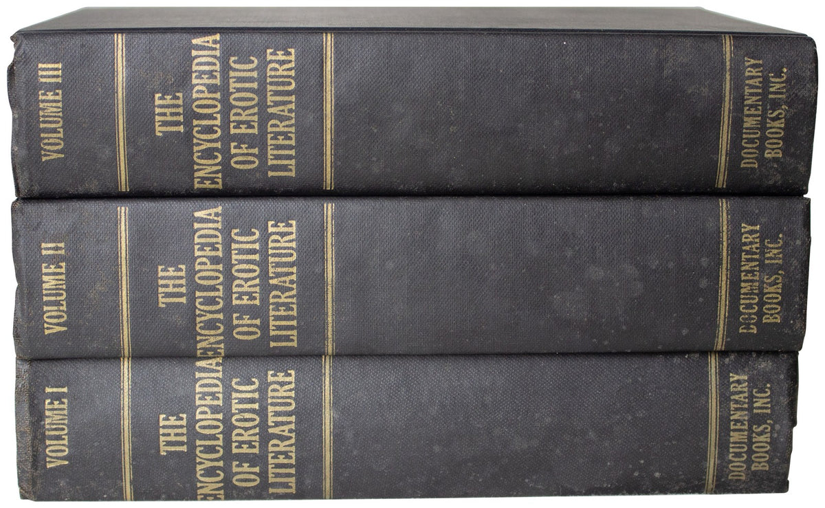 VTG 60s ENCYCLOPEDIA OF EROTIC LITERATURE 3 Vol SET Hardbacks In Slipcase 1962