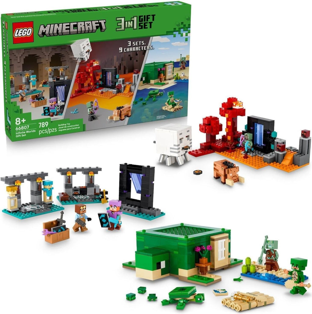 New LEGO MINECRAFT Infinite Worlds Set BUILDING KIT 789 Piece Playset 66807 NIB