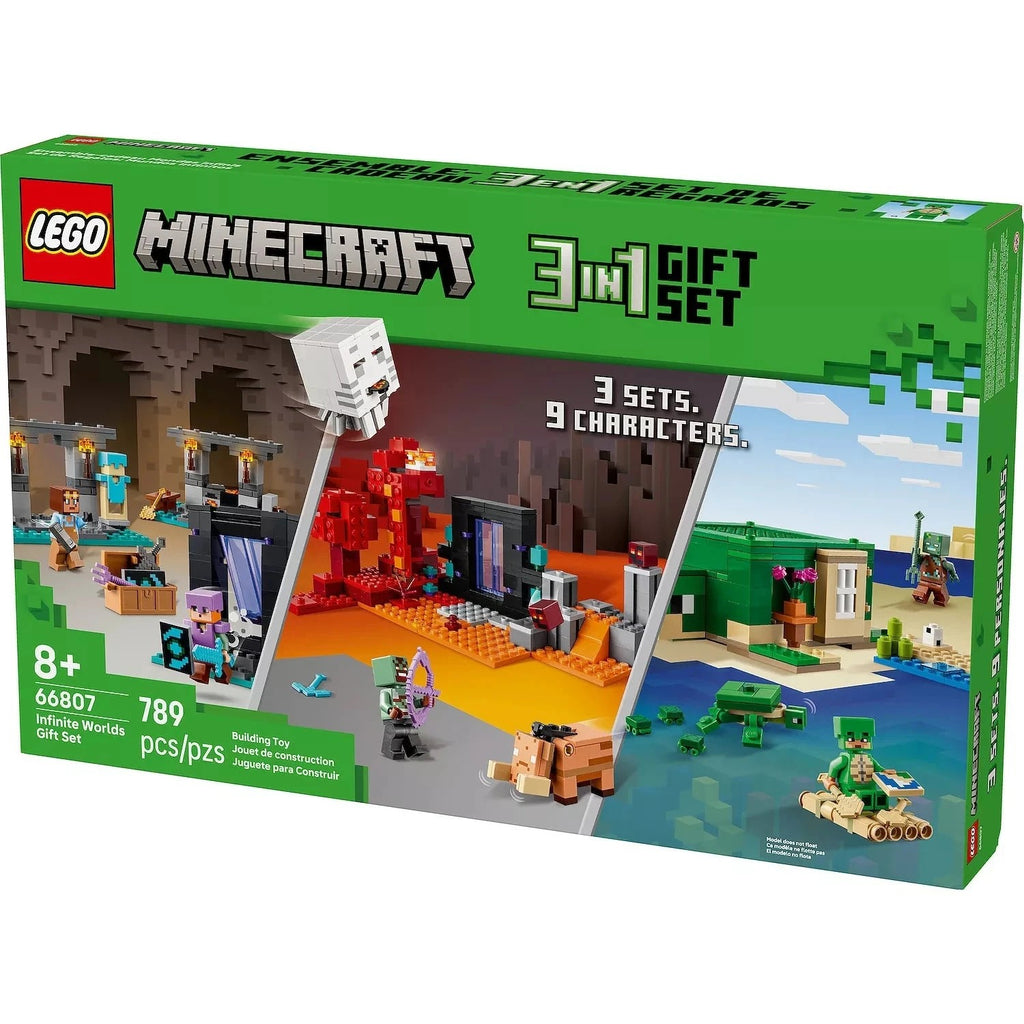 New LEGO MINECRAFT Infinite Worlds Set BUILDING KIT 789 Piece Playset 66807 NIB