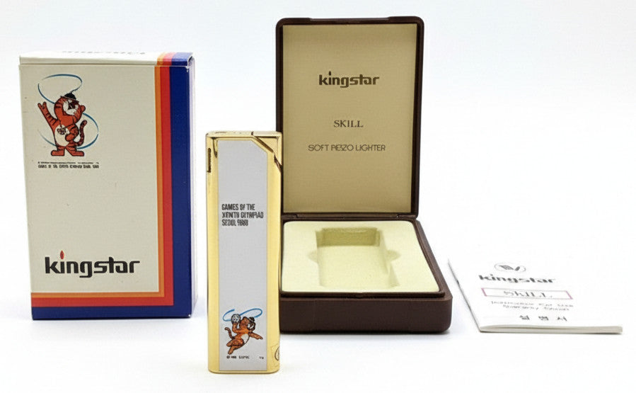 New VTG 80s OLYMPICS LIGHTER Kingstar MINT IN BOX 1988 Seoul Summer Collectible