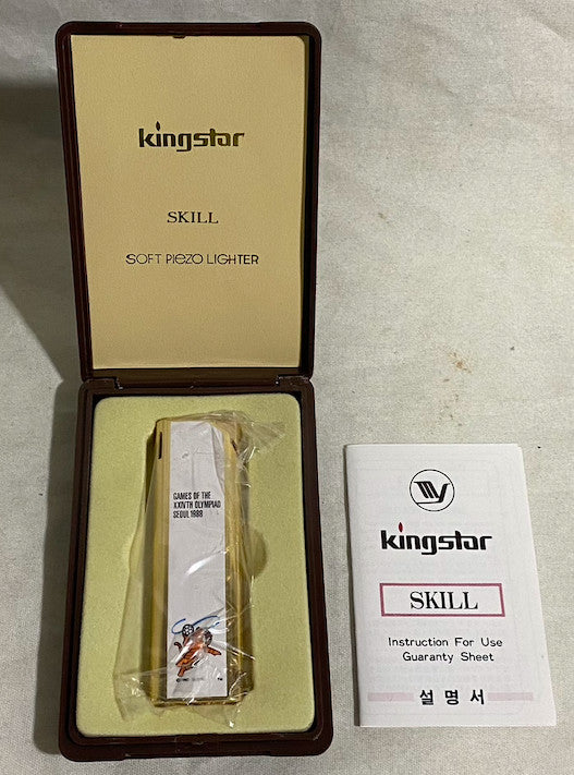 New VTG 80s OLYMPICS LIGHTER Kingstar MINT IN BOX 1988 Seoul Summer Collectible