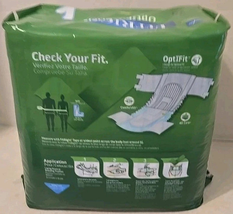 FITRIGHT ADULT DIAPERS 20 Count Size Large Unisex Extra Heavy Absorbency NEW