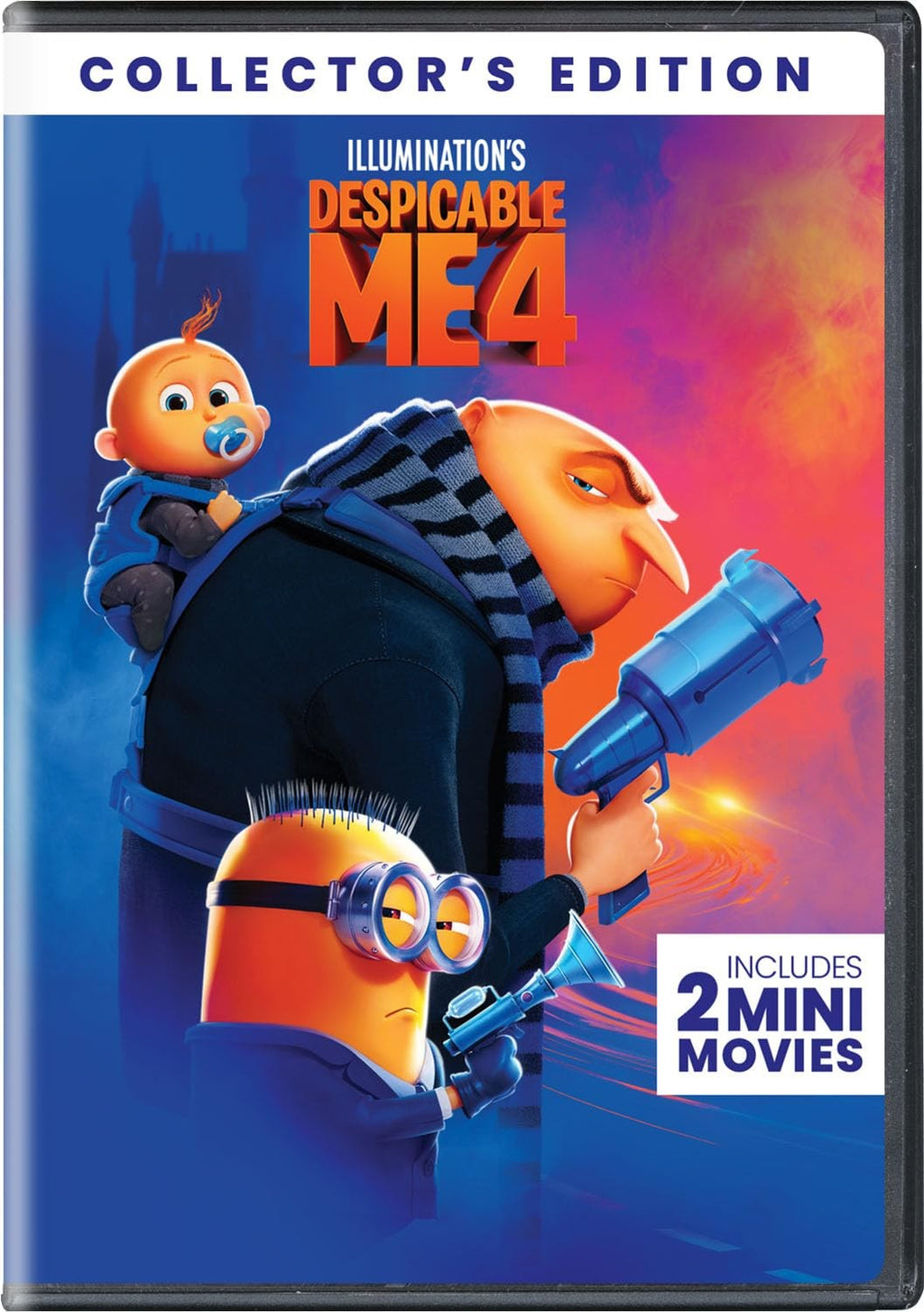 DESPICABLE ME 4 Collectors Edition DVD Sealed NEW w/ 2 Bonus Mini Movies MINIONS