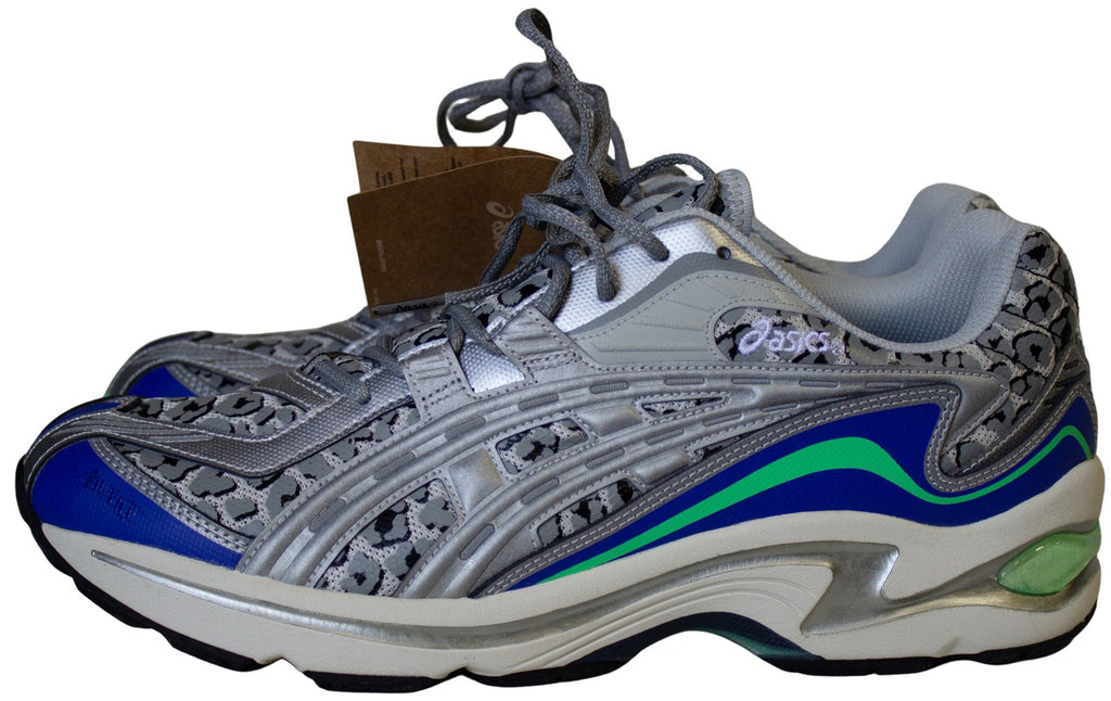 New AWAKE NY x ASICS GEL-PRELEUS SHOES Size 12 Silver Blue Leopard NIB 940015010