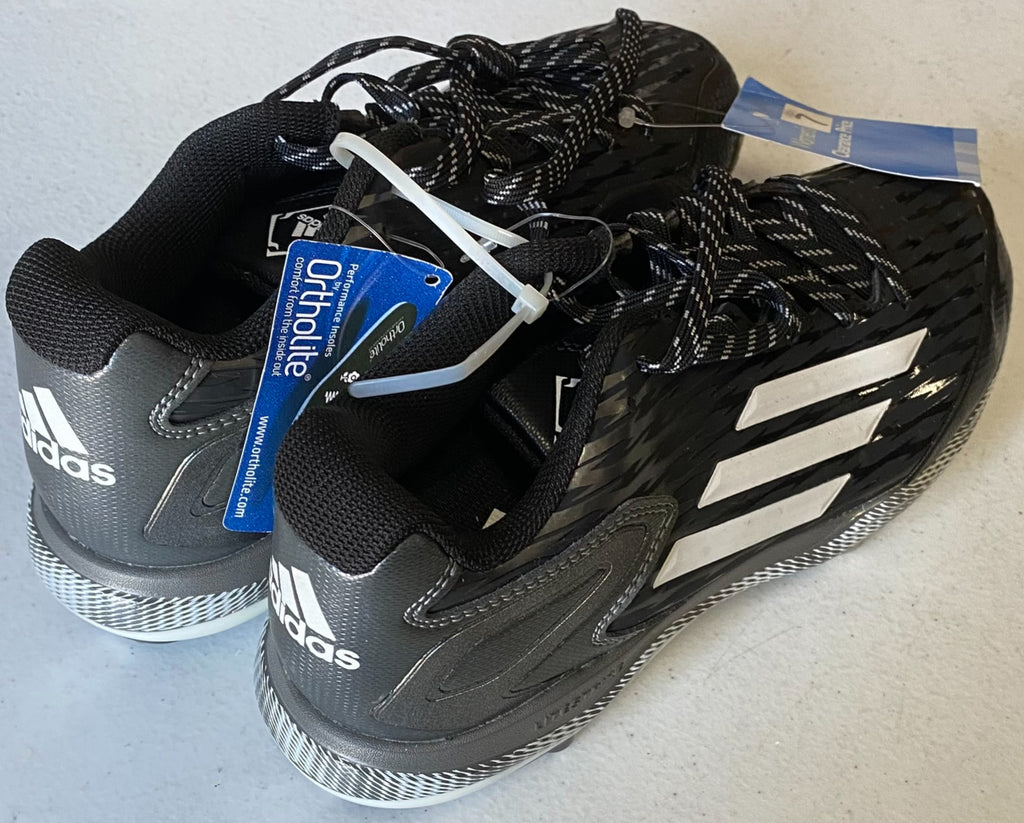 New ADIDAS BASEBALL CLEATS Men's US Size 7 PowerAlley 3 Black S84762 NWT No Box
