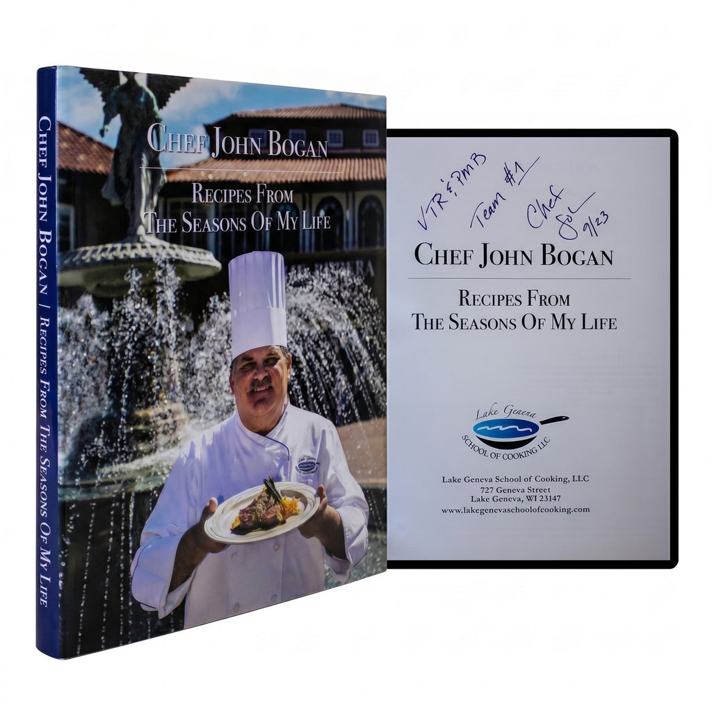 CHEF JOHN BOGAN SIGNED Recipes From The Seasons Of My Life COOKBOOK Hardcover HC