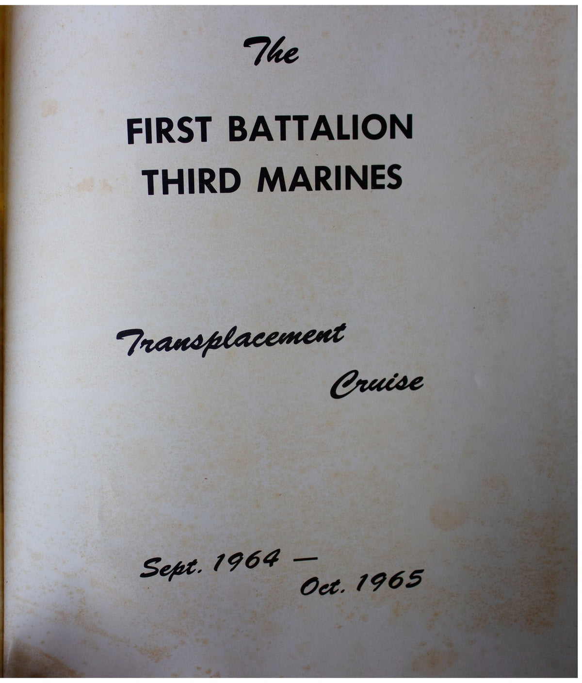 1ST BN 3RD MARINES CRUISE BOOK 1964 1965 Okinawa Japan Vietnam USMC Hardcover