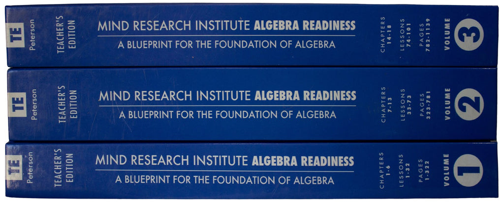 ALGEBRA READINESS PROGRAM Teacher/Student BOOK SET Mind Research Institute