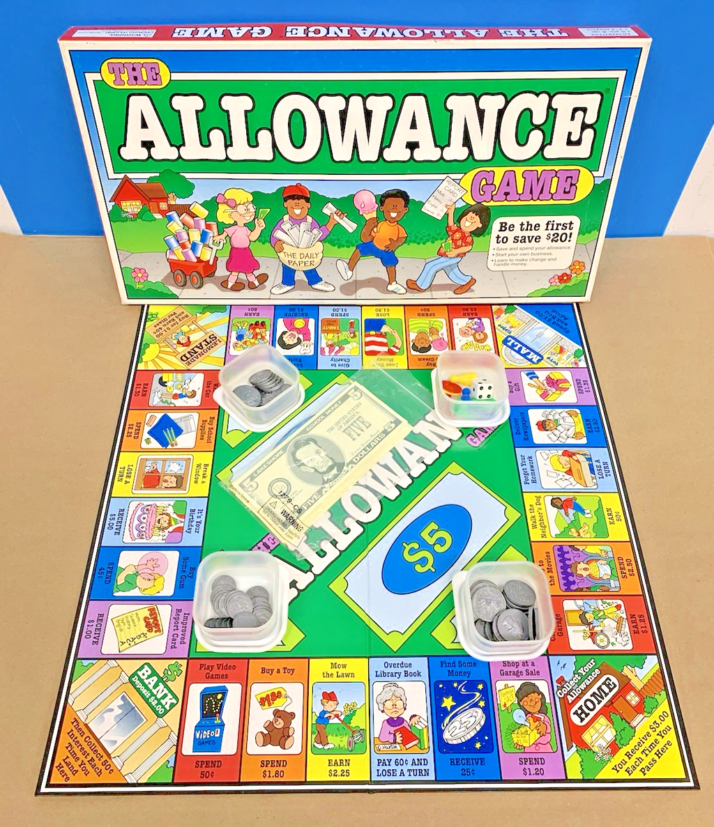 New ALLOWANCE BOARD GAME Teach Kids Money Fun Educational Finance NIB Lakeshore