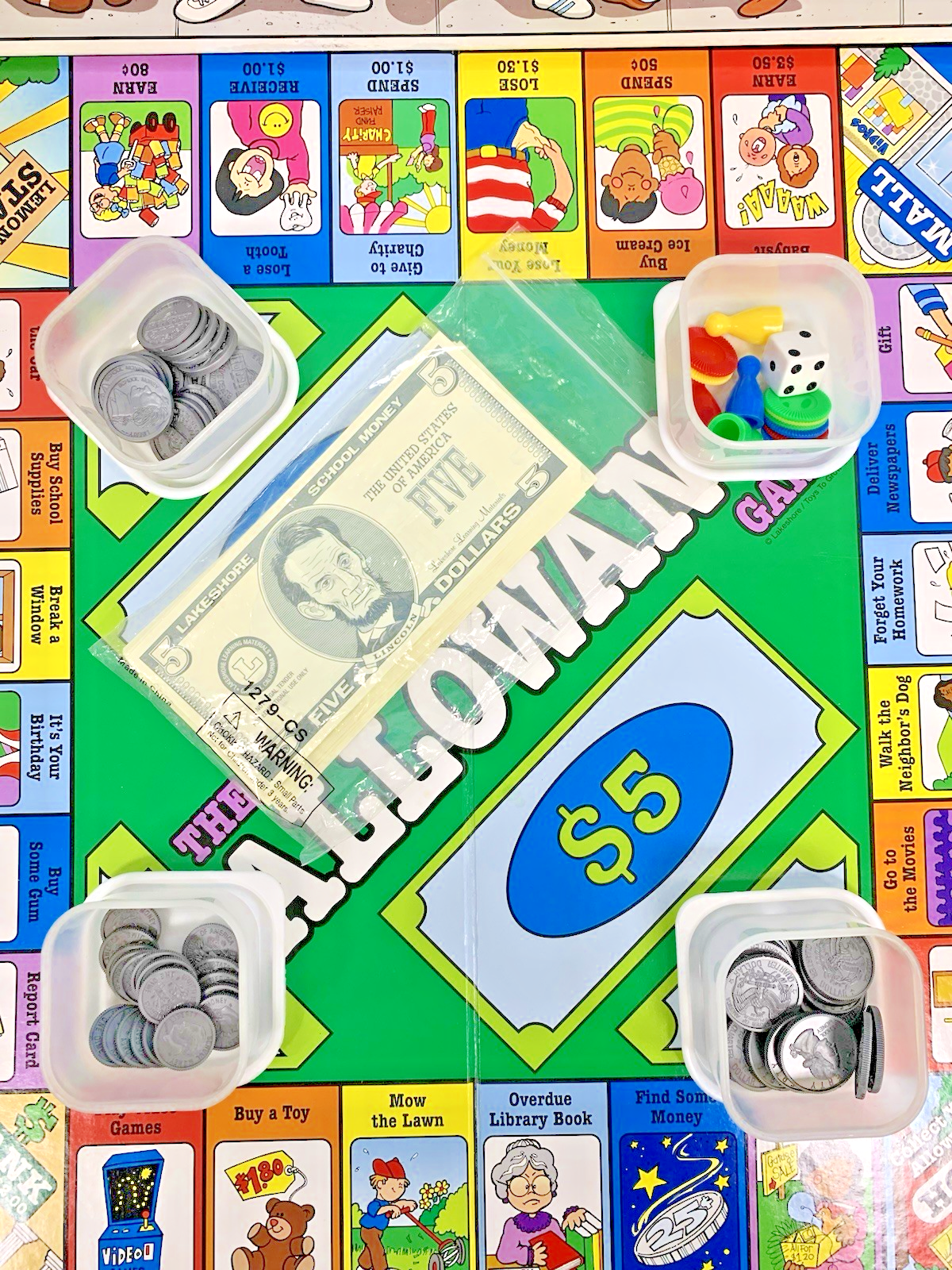 New ALLOWANCE BOARD GAME Teach Kids Money Fun Educational Finance NIB Lakeshore