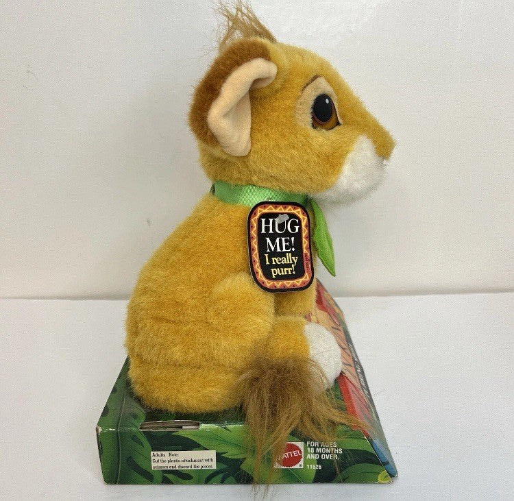 VTG 90s LION KING Purring Simba PLUSH TOY In BOX Mattel Disney 1993 NO SOUND CIB