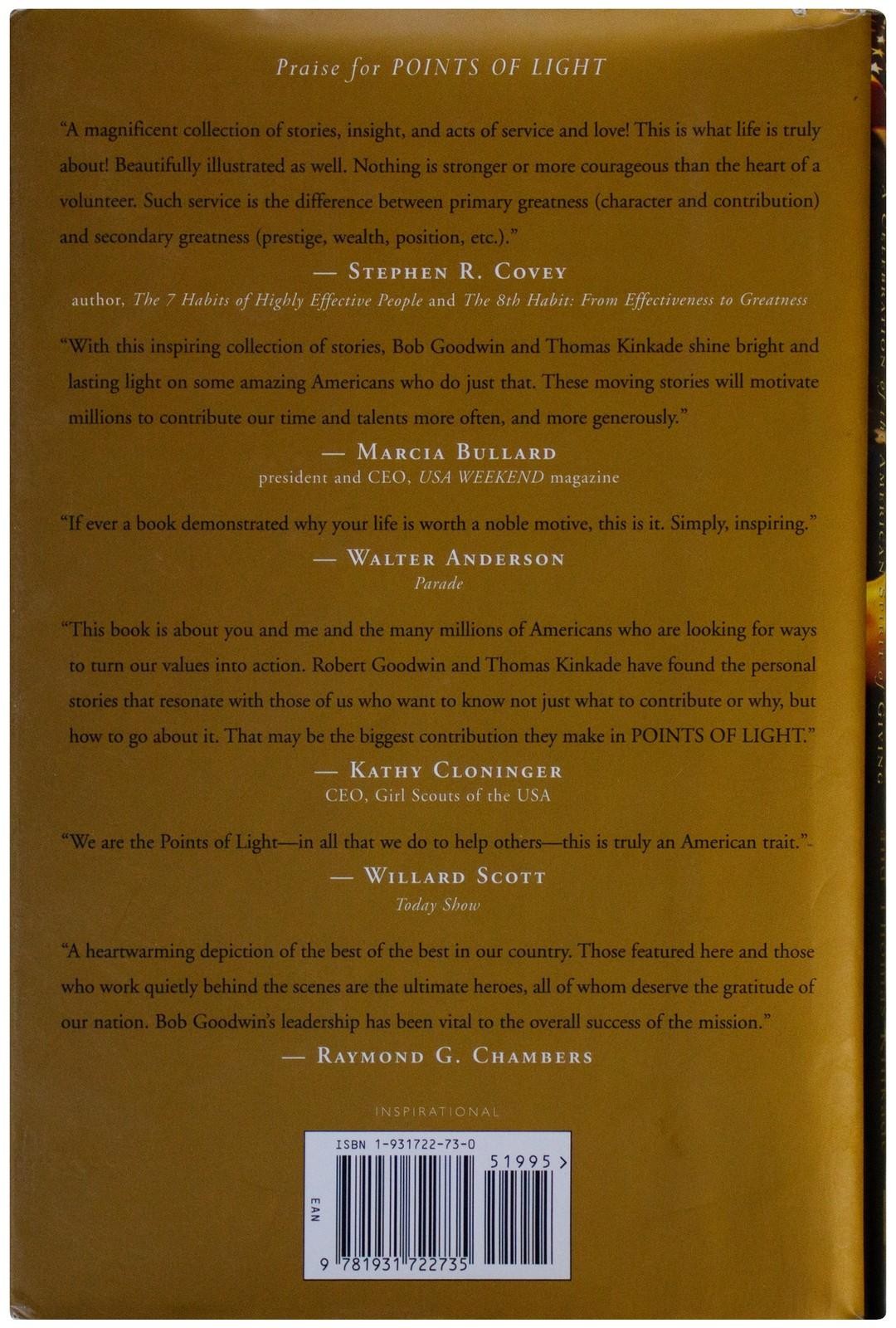 THOMAS KINKADE Points Of Light SIGNED 1ST EDITION American Philanthropy 2006 HC