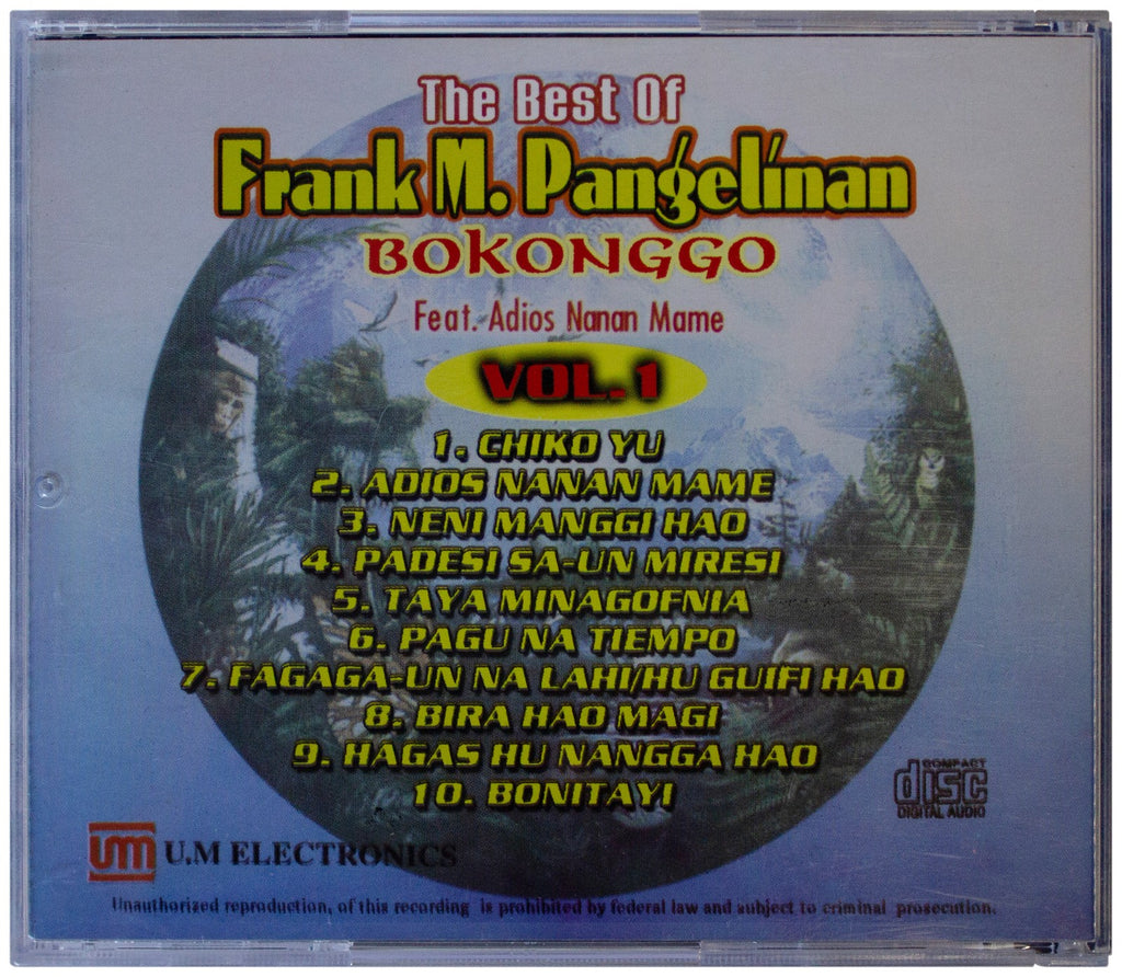 FRANK M. PANGELINAN Best Of Vol. 1: Bokonngo CD Chamorro Saipan Guam OOP RARE !!
