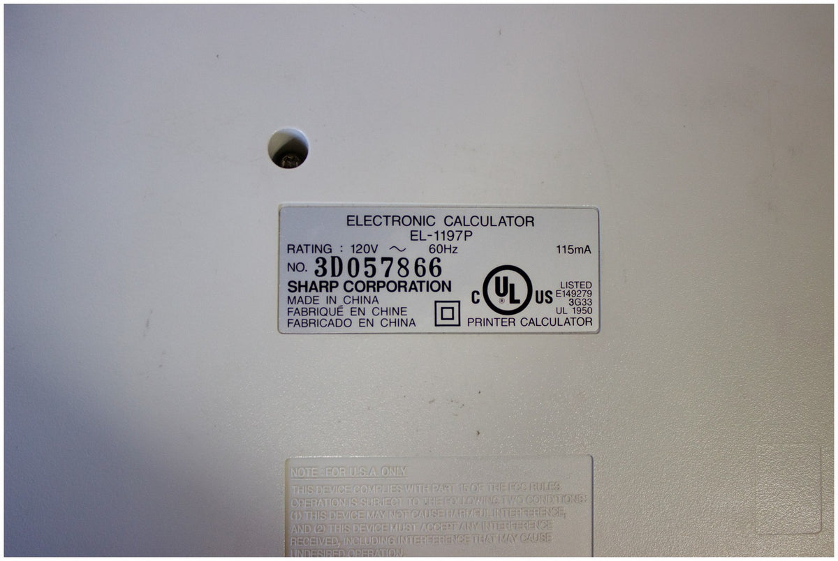 SHARP EL-1197P CALCULATOR Desktop Heavy Duty 12-Digit 2-Color Ribbon Printer VGC