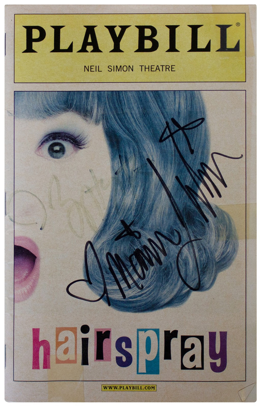 HAIRSPRAY BROADWAY PLAYBILL SIGNED Marissa Winokur & Matthew Morrison + TICKET !
