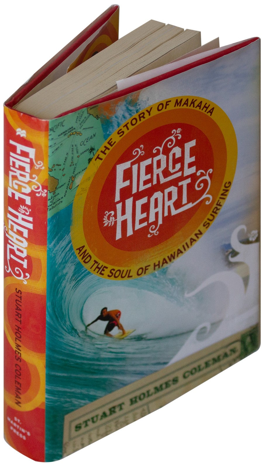STUART HOLMES COLEMAN SIGNED Fierce Heart 1ST EDITION HC Makaha Hawaii Surfing