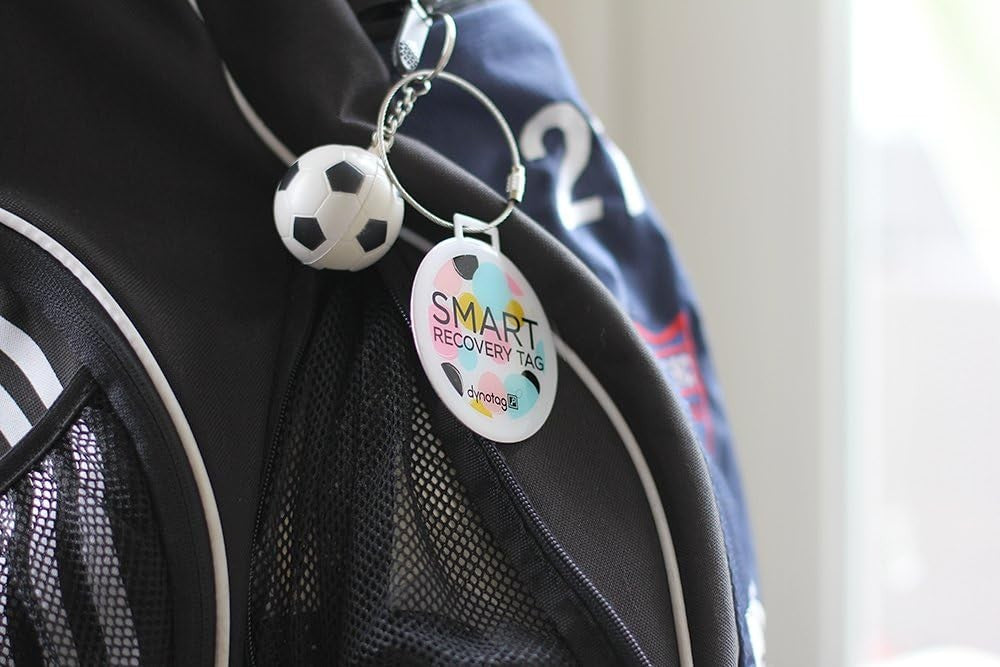 New DYNOTAG SMART LUGGAGE Travel ID TAG Web Enabled w/ Deluxe Braided Steel Loop