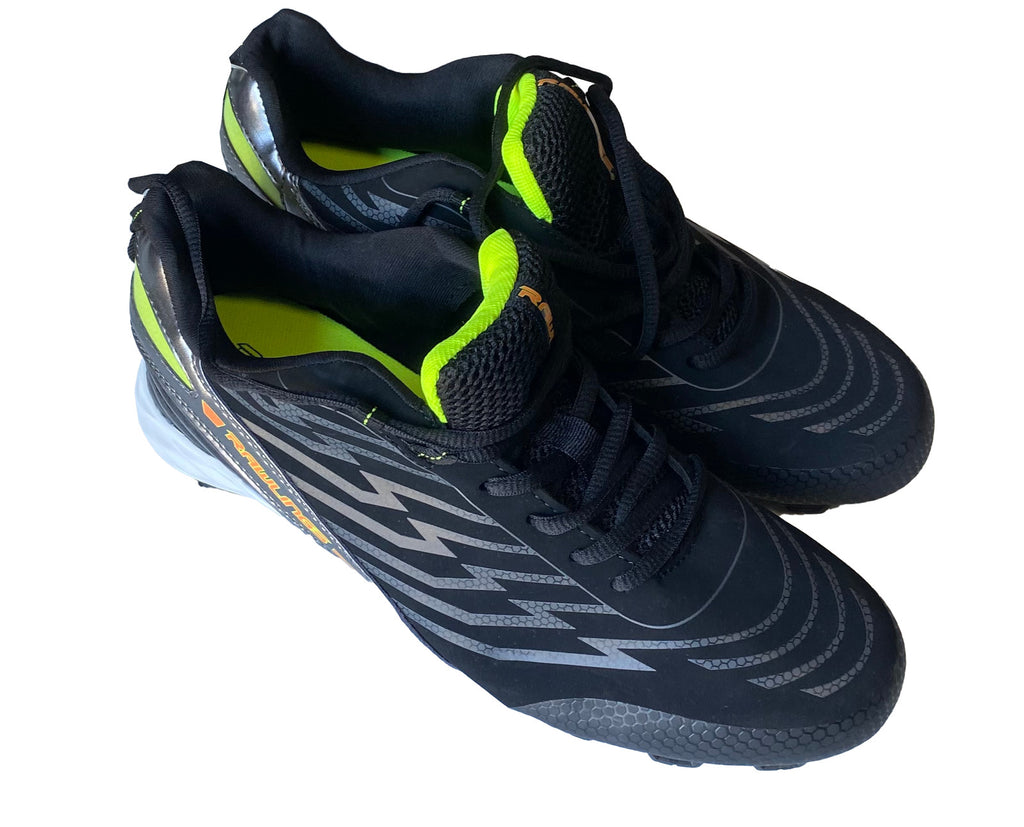 New RAWLINGS Men's Size 9.5 BASEBALL CLEATS Black w/ Neon Yellow NWT Softball