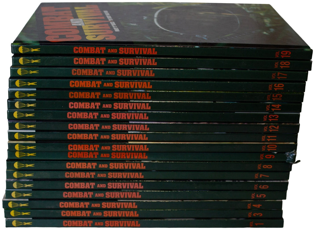 LOT Of 18 COMBAT & SURVIVAL BOOKS 1991 Military Encyclopedia VTG 90s Hardcovers