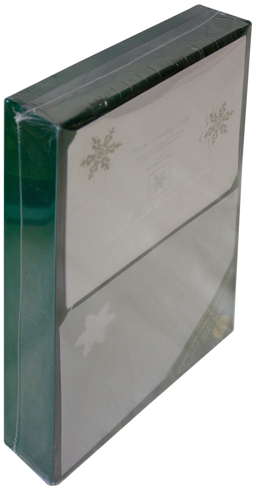 New BURGOYNE GREETING CARD SET Of 40 w/ Envelopes Holiday Silver Snowflake NIB !